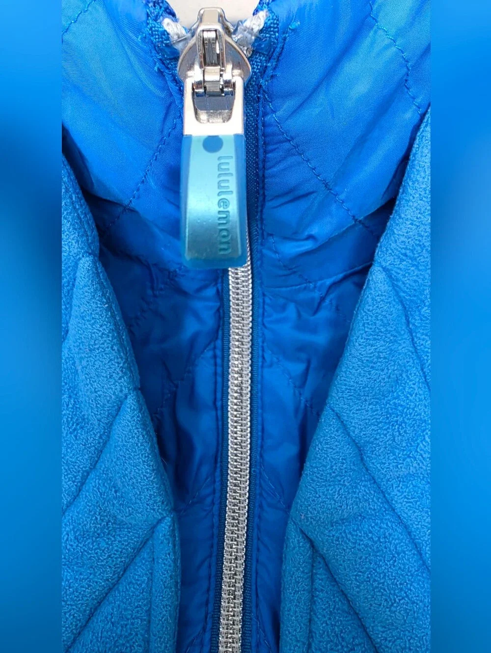 Lululemon Women’s Size 6 Blue Insulated Fleece Jacket Quilted Full Zip Gorpcore